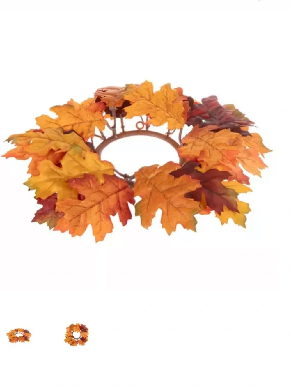 Fall candle and candle ring set
